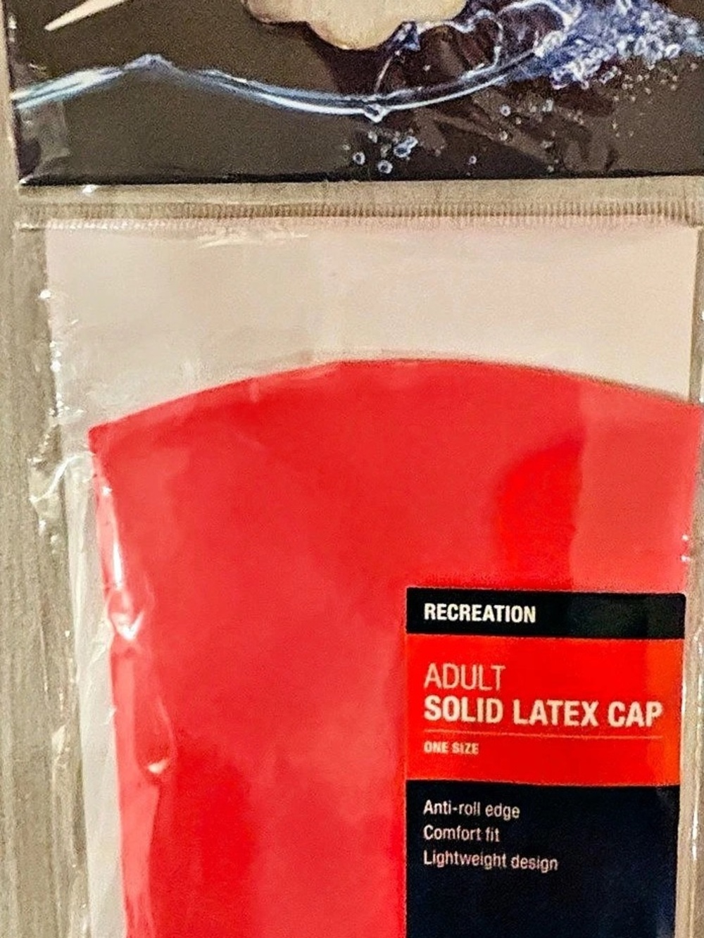 Speedo Adult Solid Latex Swim Cap Red